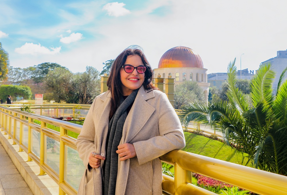 Fabiola Reipert vive experiência marcante no Jardim Bíblico do Templo de Salomão