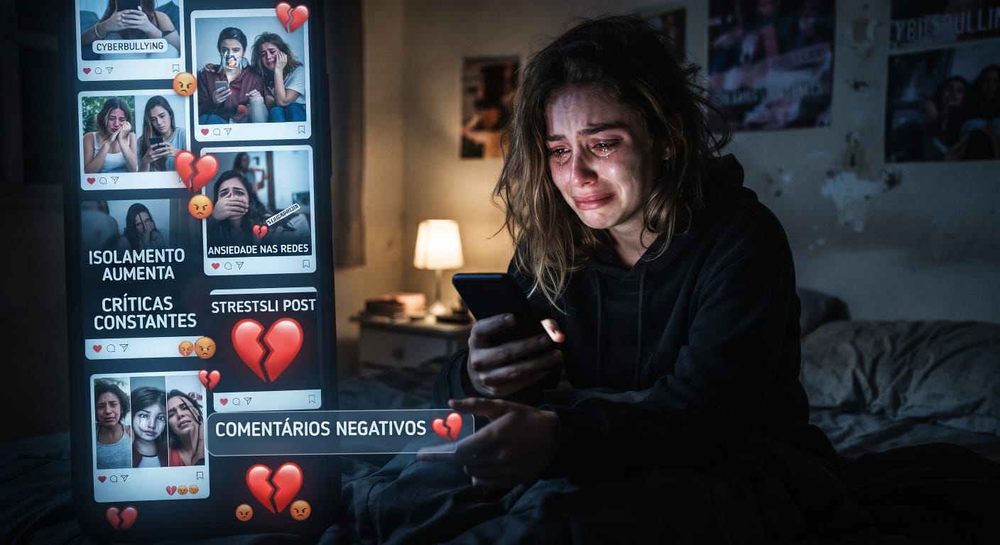 Imagem de capa - Sofrimento emocional: como as redes sociais podem intensificar sentimentos negativos